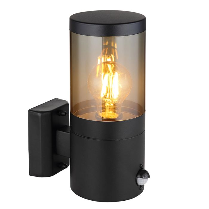 Black modern outdoor light stainless steel, Lambert, IP44