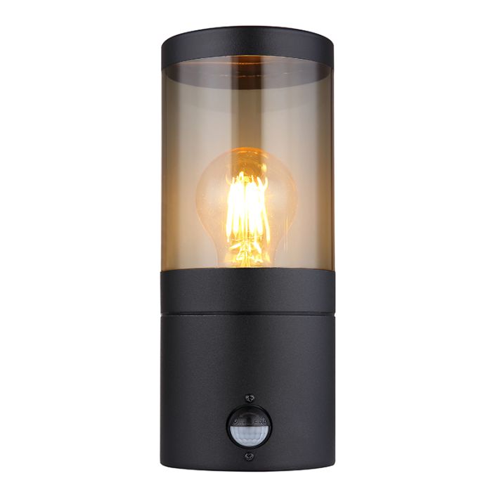 Black modern outdoor light stainless steel, Lambert, IP44