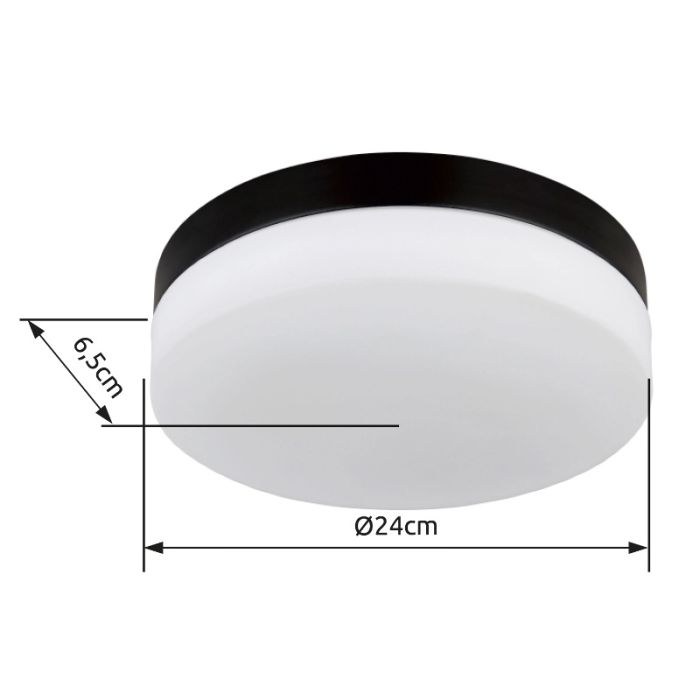 Black outdoor light plastic, Maickel, IP44
