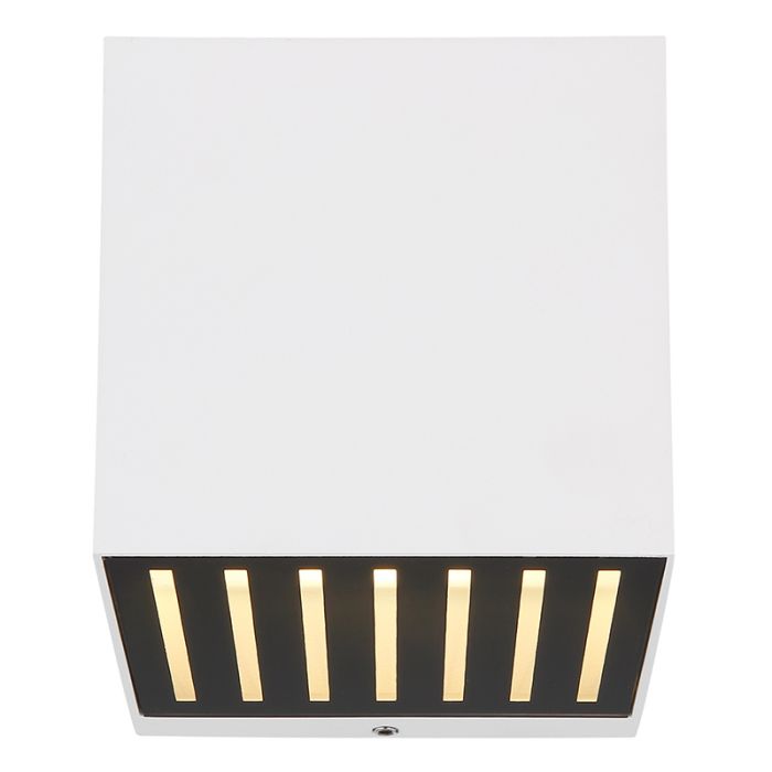 White modern up down wall light aluminium, Moesha, 6W, 3000K LED, IP54