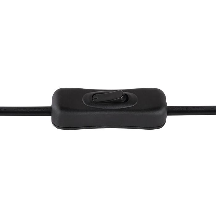 Black design table lamp glass, Melinda, with switch