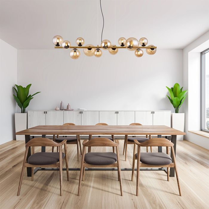 Amber design pendant light glass, Melinda