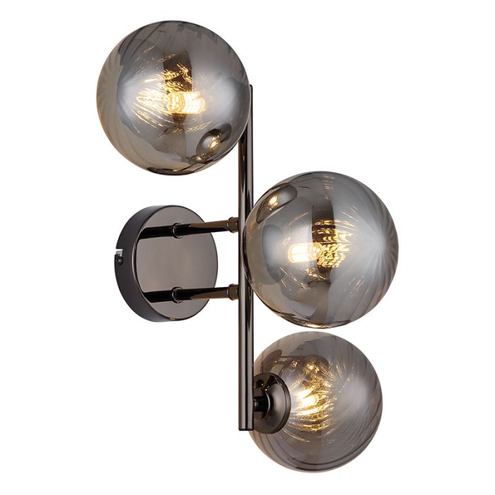 Grey wall light smoke glass, Ozan