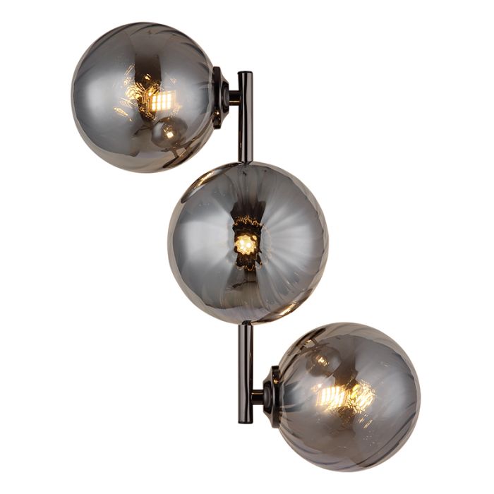 Grey wall light smoke glass, Ozan