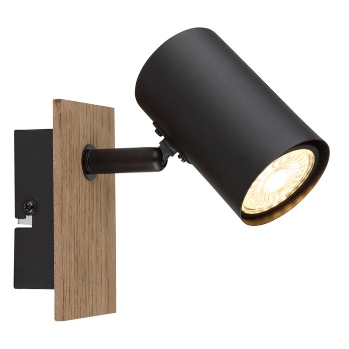 Black modern wall spotlight metal, Philomena