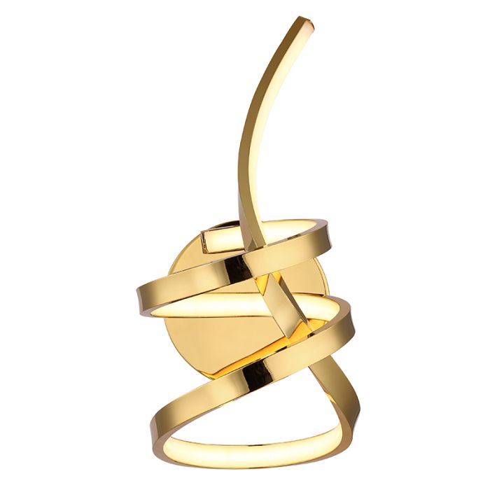Golden design wall light aluminium, Mouhsine, 18W, 3000K LED