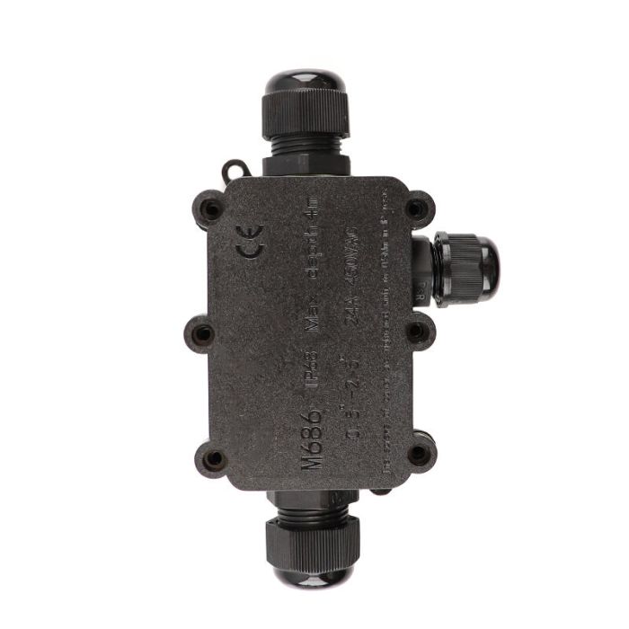Waterproof 3-way cable coupling, with Wago plug inside, IP68