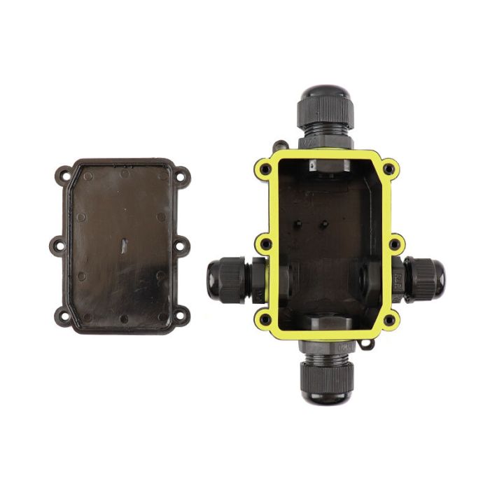 Waterproof 4-way cable coupling, with Wago plug inside, IP68