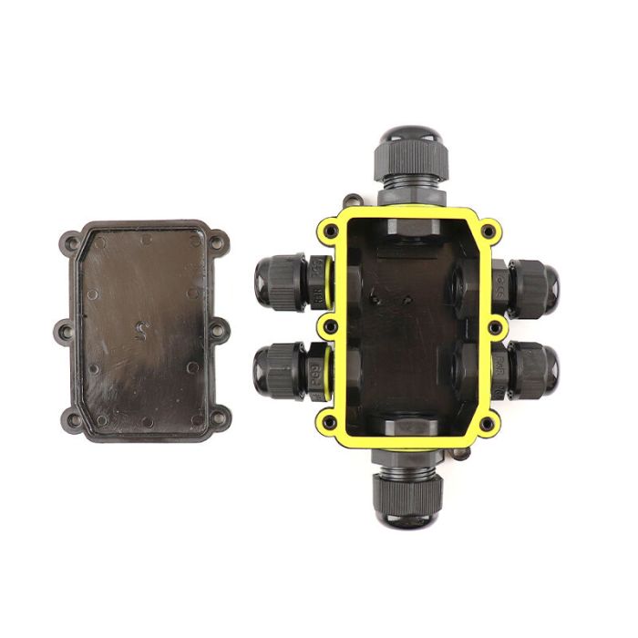 Waterproof 6-way cable coupling, with Wago plug inside, IP68