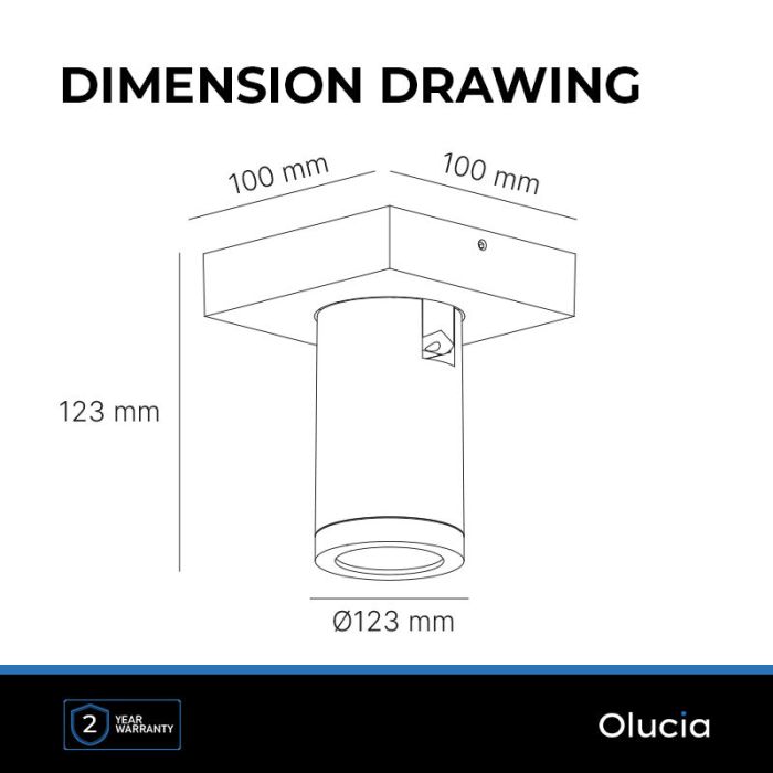 Modern ceiling spotlight white, Kenan, IP44