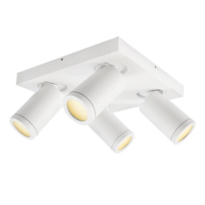 Modern ceiling spotlight white, Kenan, IP44