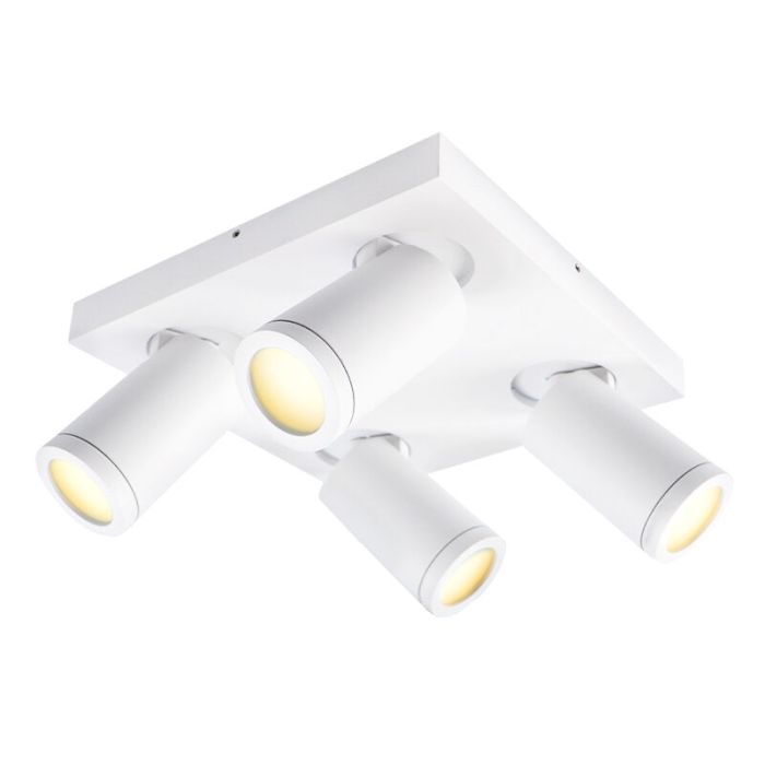 Modern ceiling spotlight white, Kenan, IP44