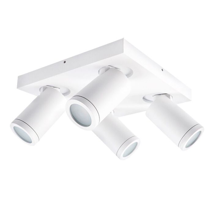 Modern ceiling spotlight white, Kenan, IP44