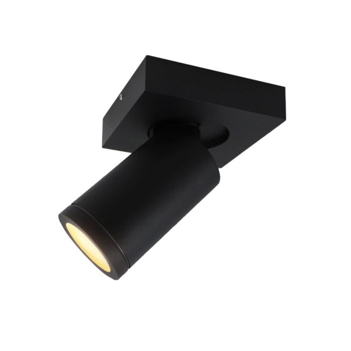 Modern ceiling spotlight black, Kenan, IP44