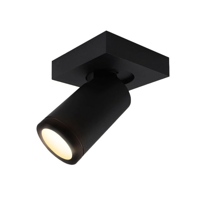 Modern ceiling spotlight black, Kenan, IP44