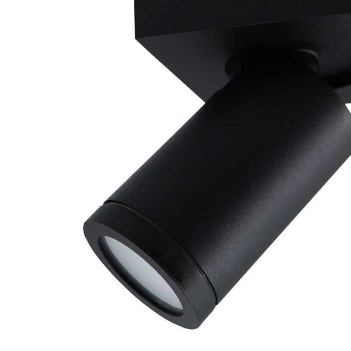 Modern ceiling spotlight black, Kenan, IP44