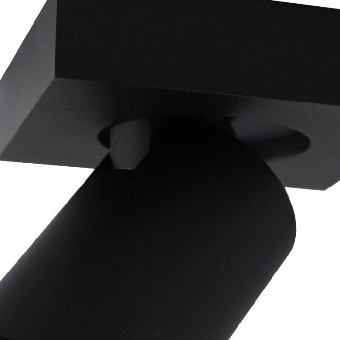 Modern ceiling spotlight black, Kenan, IP44
