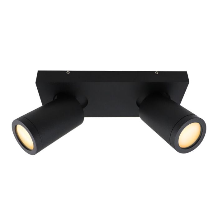 Modern ceiling spotlight black, Kenan, IP44