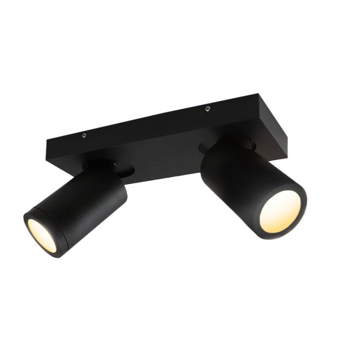 Modern ceiling spotlight black, Kenan, IP44