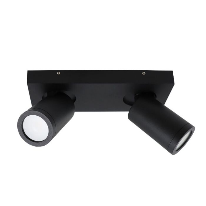 Modern ceiling spotlight black, Kenan, IP44