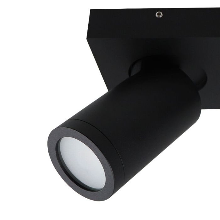 Modern ceiling spotlight black, Kenan, IP44