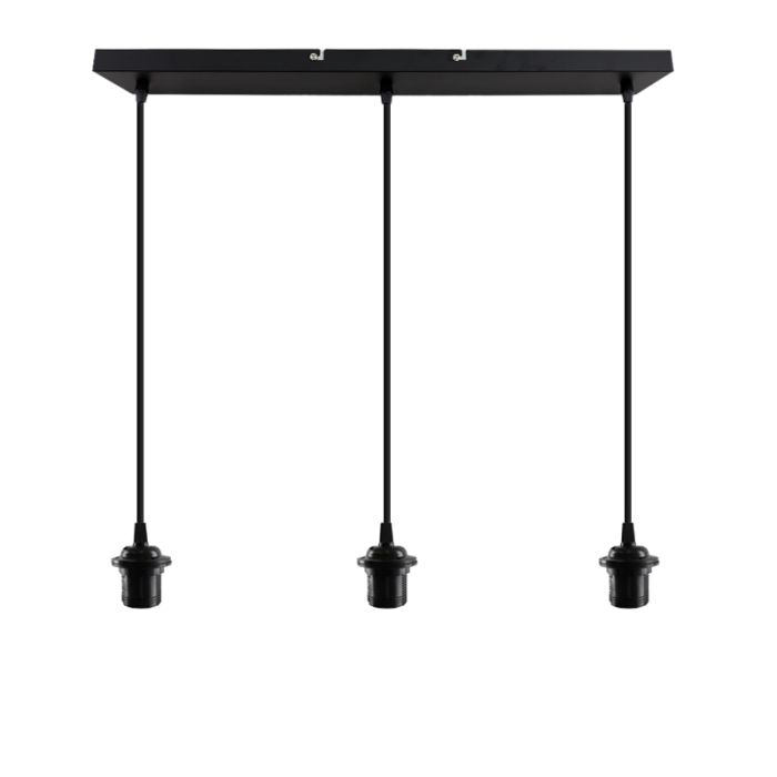 Aluminium pendant light without shade black, Rika