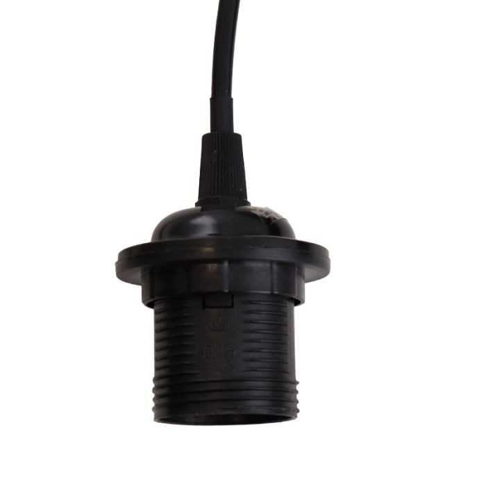 Aluminium pendant light without shade black, Rika