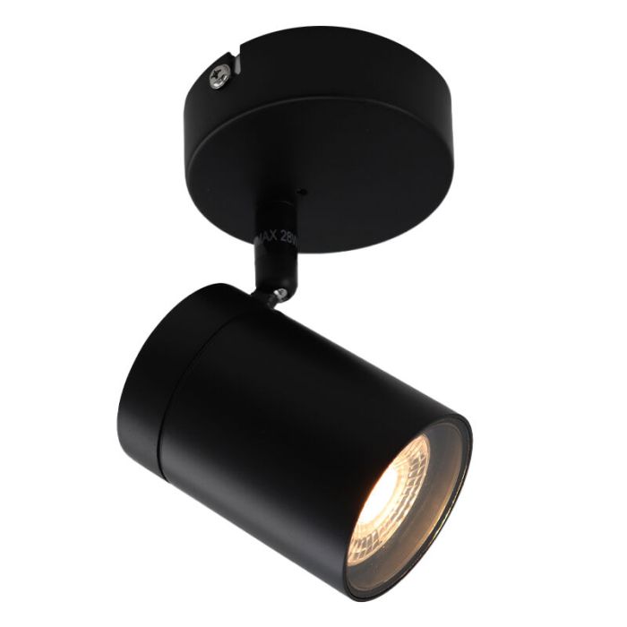 Modern ceiling spotlight black, Ciara, IP44