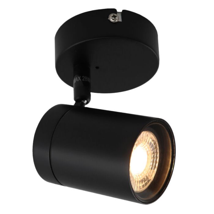Modern ceiling spotlight black, Ciara, IP44