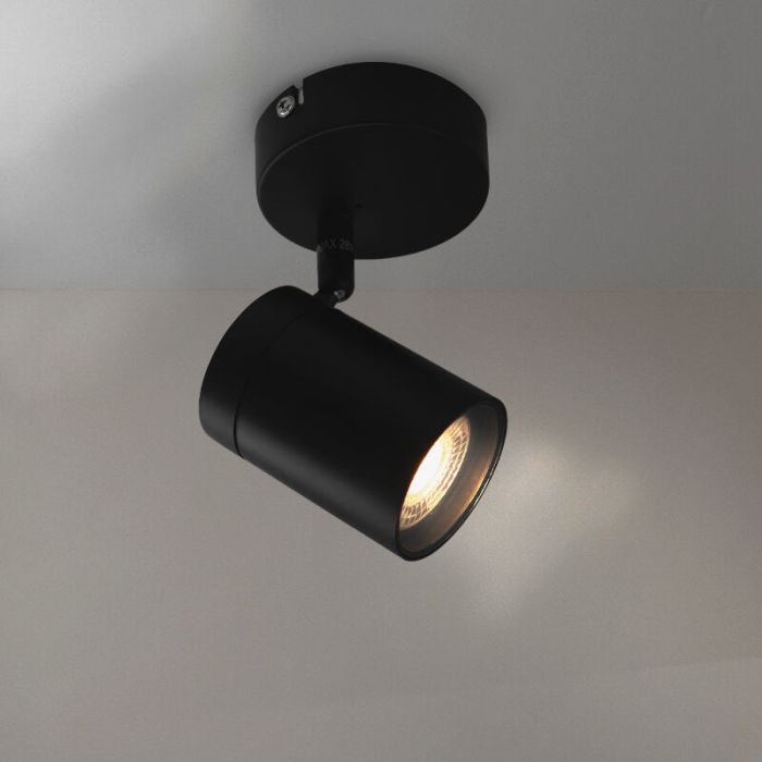 Modern ceiling spotlight black, Ciara, IP44