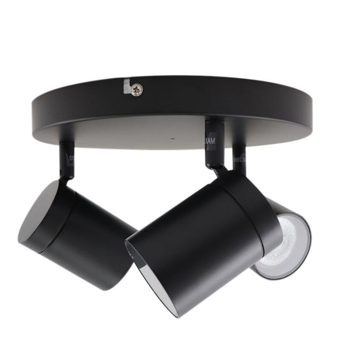 Modern ceiling spotlight black, Ciara, IP44