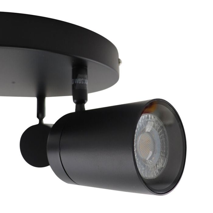 Modern ceiling spotlight black, Ciara, IP44