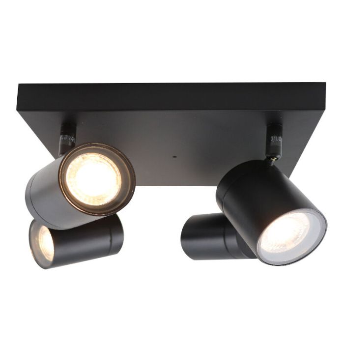 Modern ceiling spotlight black, Ciara, IP44