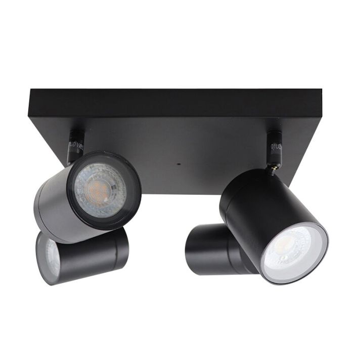 Modern ceiling spotlight black, Ciara, IP44