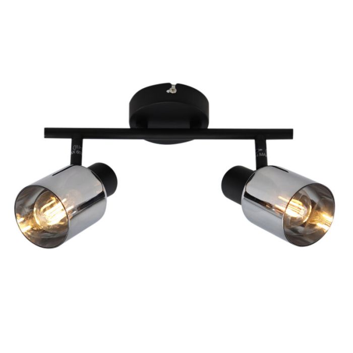 Design ceiling spotlight black, Crystal