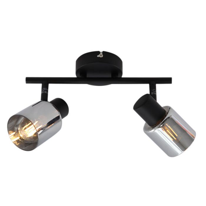 Design ceiling spotlight black, Crystal