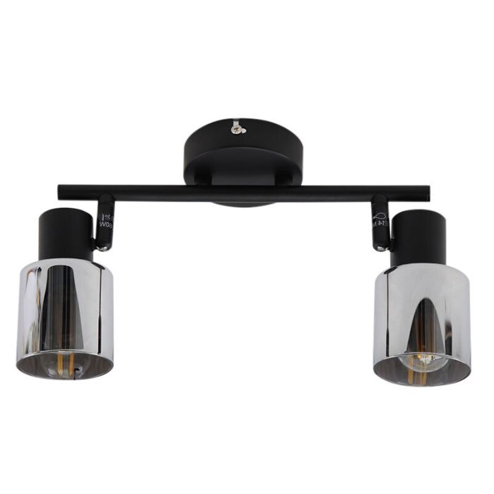 Design ceiling spotlight black, Crystal