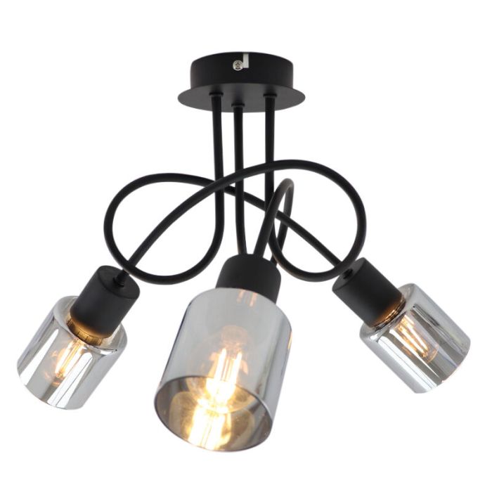 Design ceiling light black, Crystal