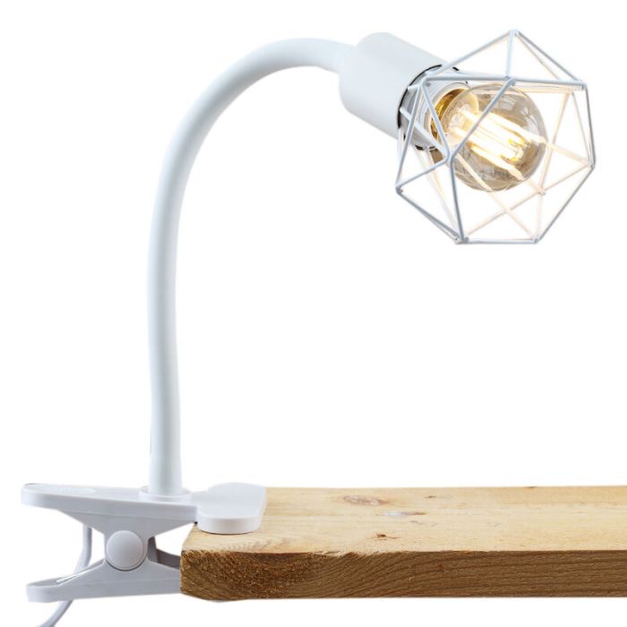 Industrial clip spotlight white, Jaylano, with switch