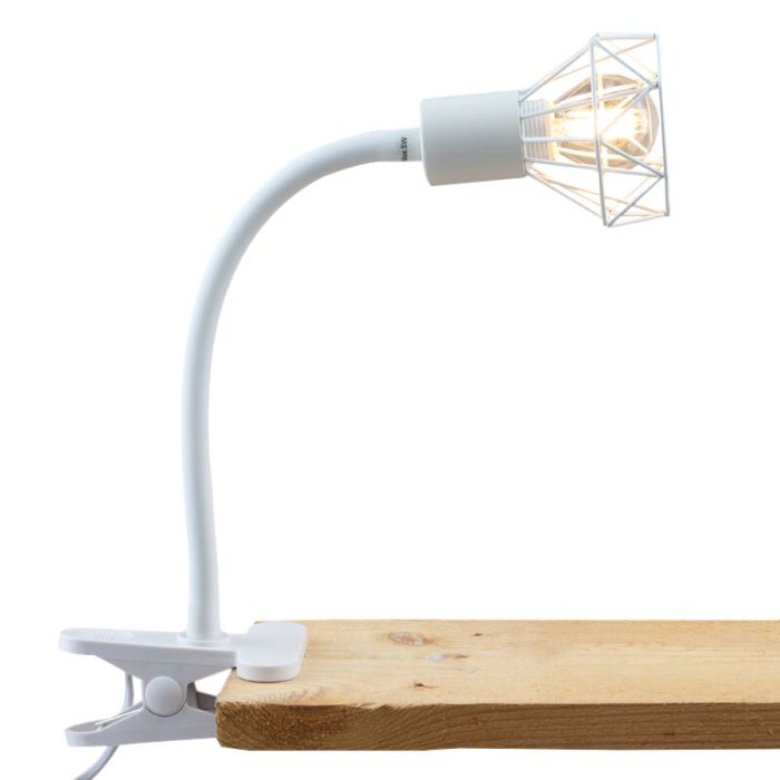 Industrial clip spotlight white, Jaylano, with switch