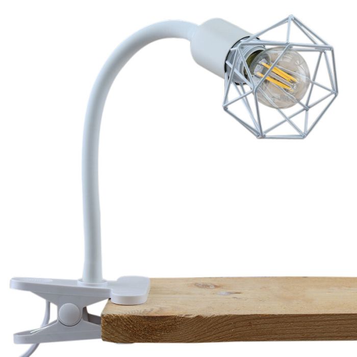 Industrial clip spotlight white, Jaylano, with switch