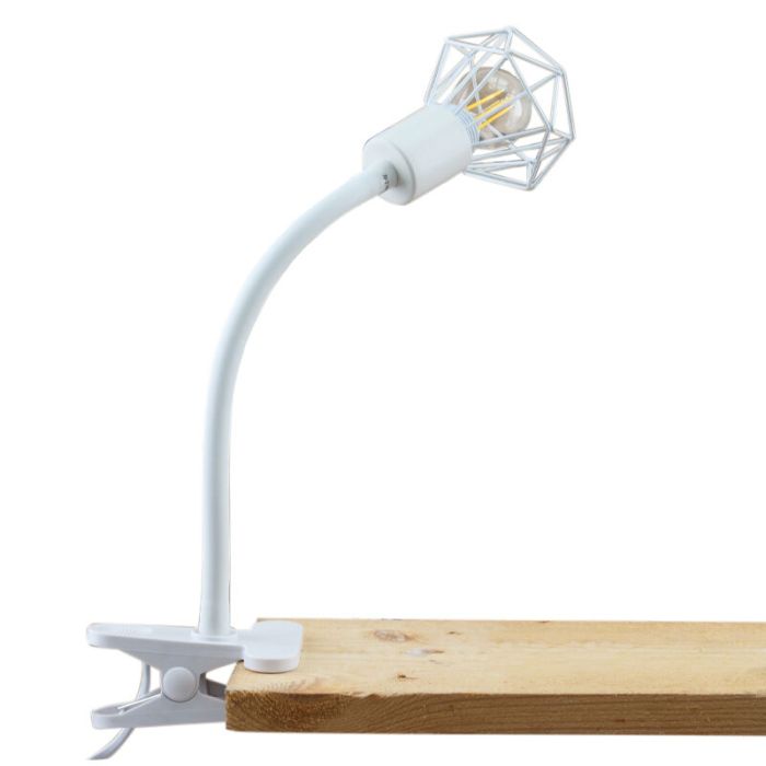 Industrial clip spotlight white, Jaylano, with switch