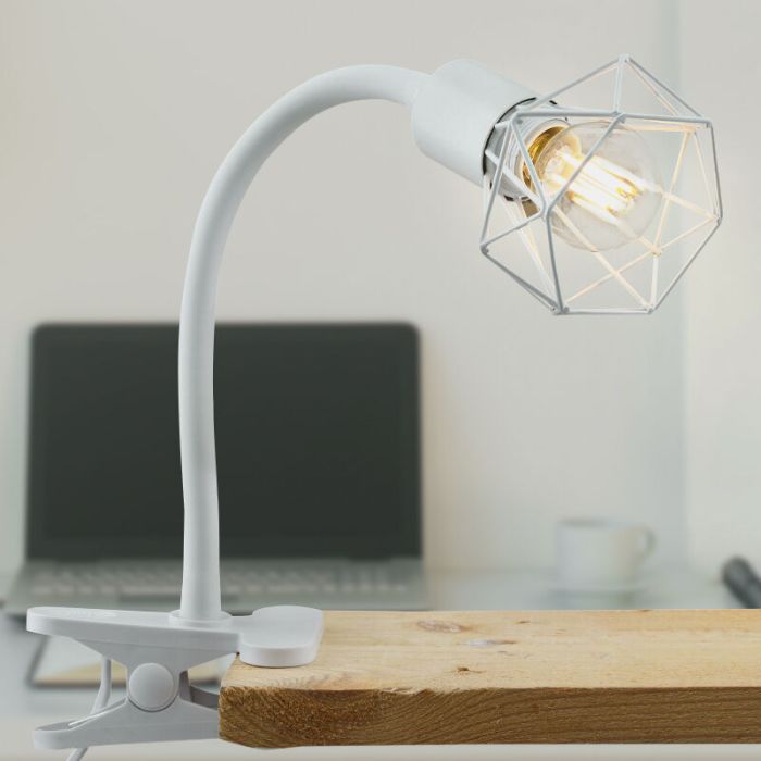 Industrial clip spotlight white, Jaylano, with switch