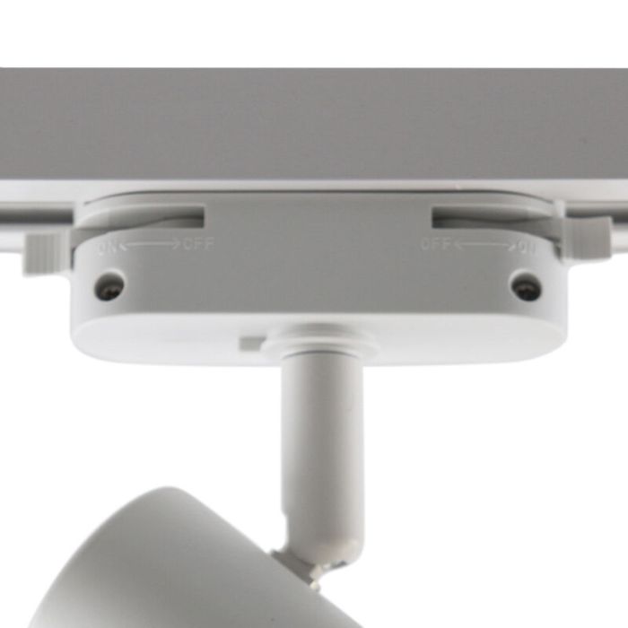 Industrial 1 phase track lighting spotlight white, Jaylano
