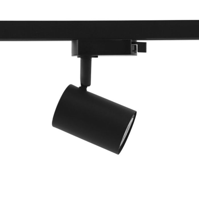 3M black 1 phase track lighting system with a corner + 5 Elena track spots