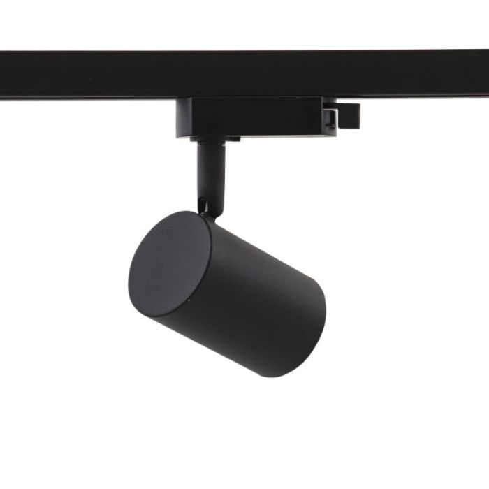 3M black 1 phase track lighting system with a corner + 5 Elena track spots