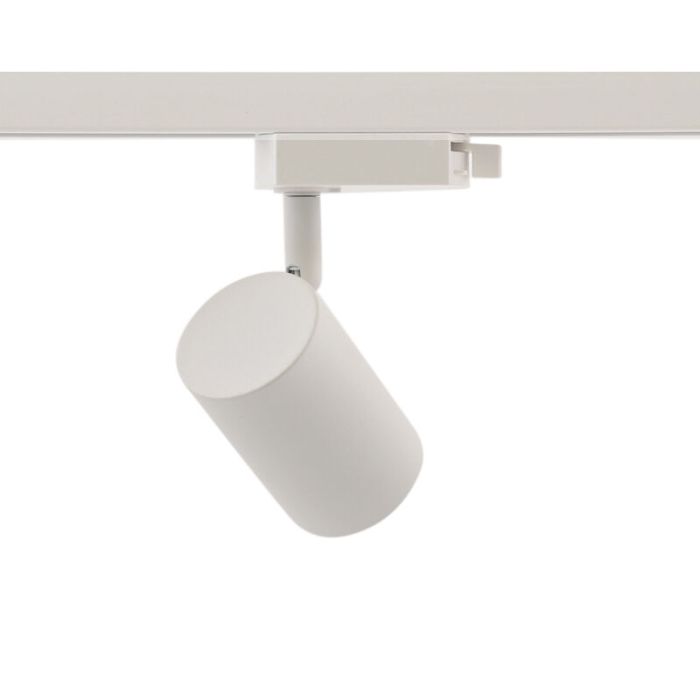 2M white 1 phase track lighting system + 4 Elena track spots