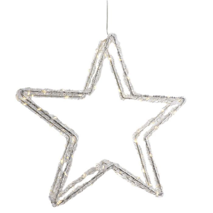 LED Christmas Star 80 warm white leds, IP44