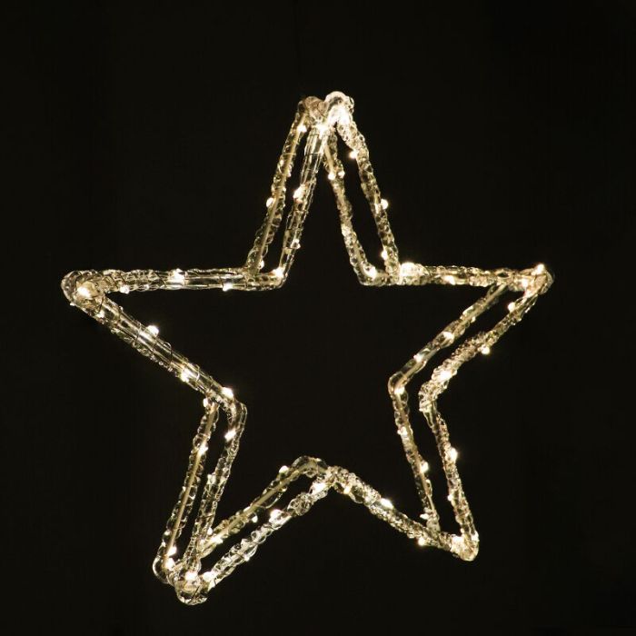 LED Christmas Star 80 warm white leds, IP44