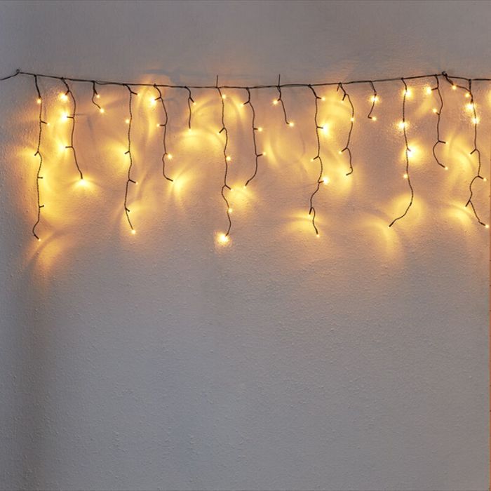 3 Meter Connectable Icicle Lights, 70 cm high, Warm White, IP44, Basic